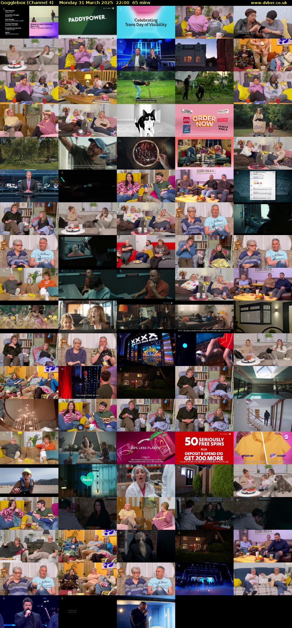 Gogglebox (Channel 4) Monday 31 March 2025 22:00 - 23:05