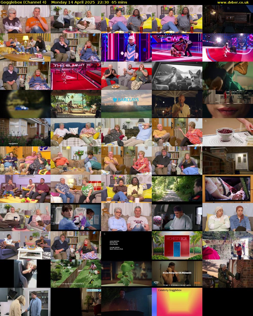 Gogglebox (Channel 4) Monday 14 April 2025 22:30 - 23:35