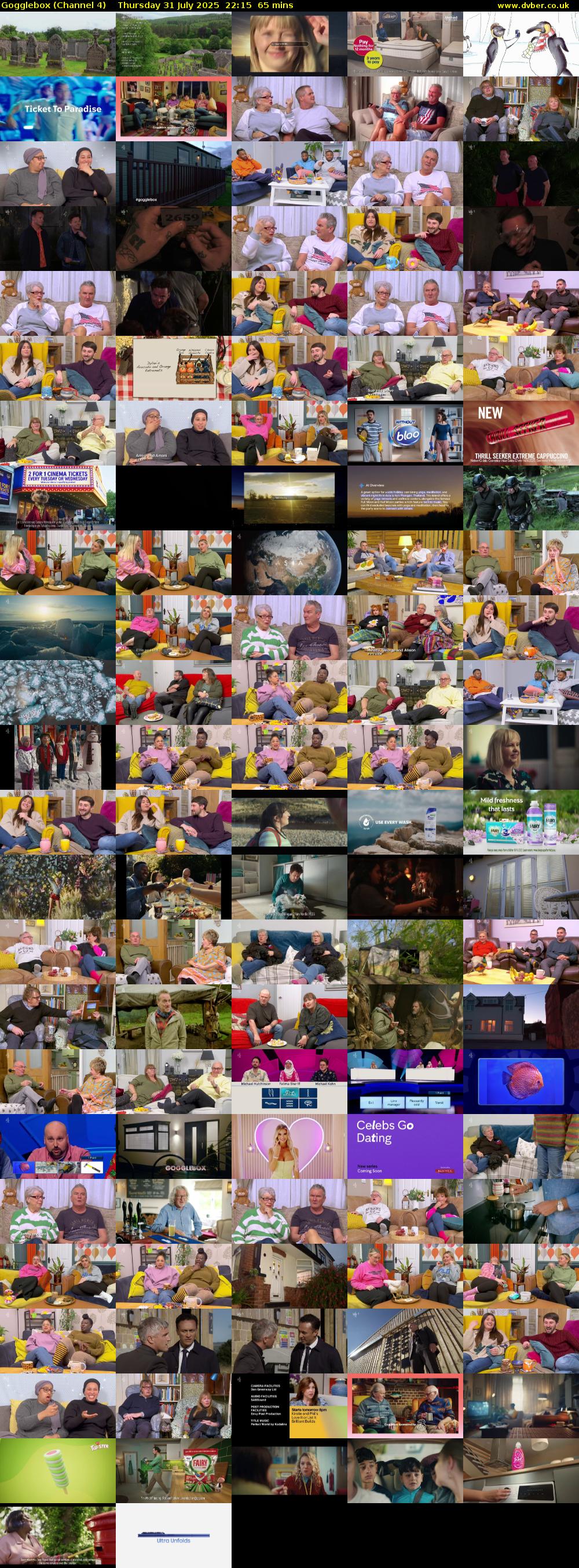 Gogglebox (Channel 4) Thursday 31 July 2025 22:15 - 23:20