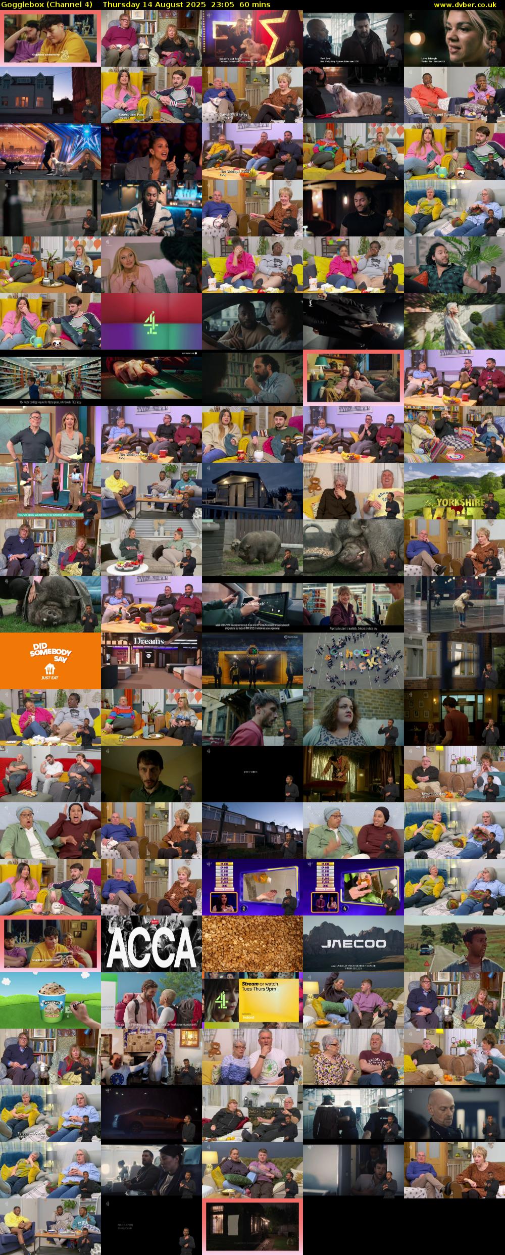 Gogglebox (Channel 4) Thursday 14 August 2025 23:05 - 00:05