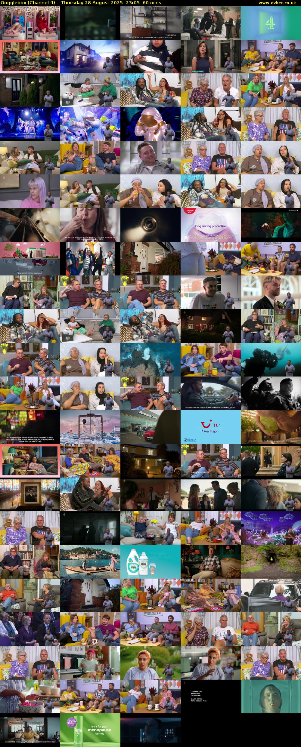 Gogglebox (Channel 4) Thursday 28 August 2025 23:05 - 00:05