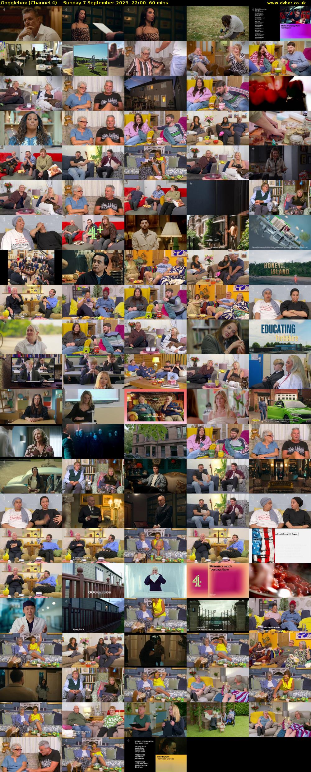 Gogglebox (Channel 4) Sunday 7 September 2025 22:00 - 23:00