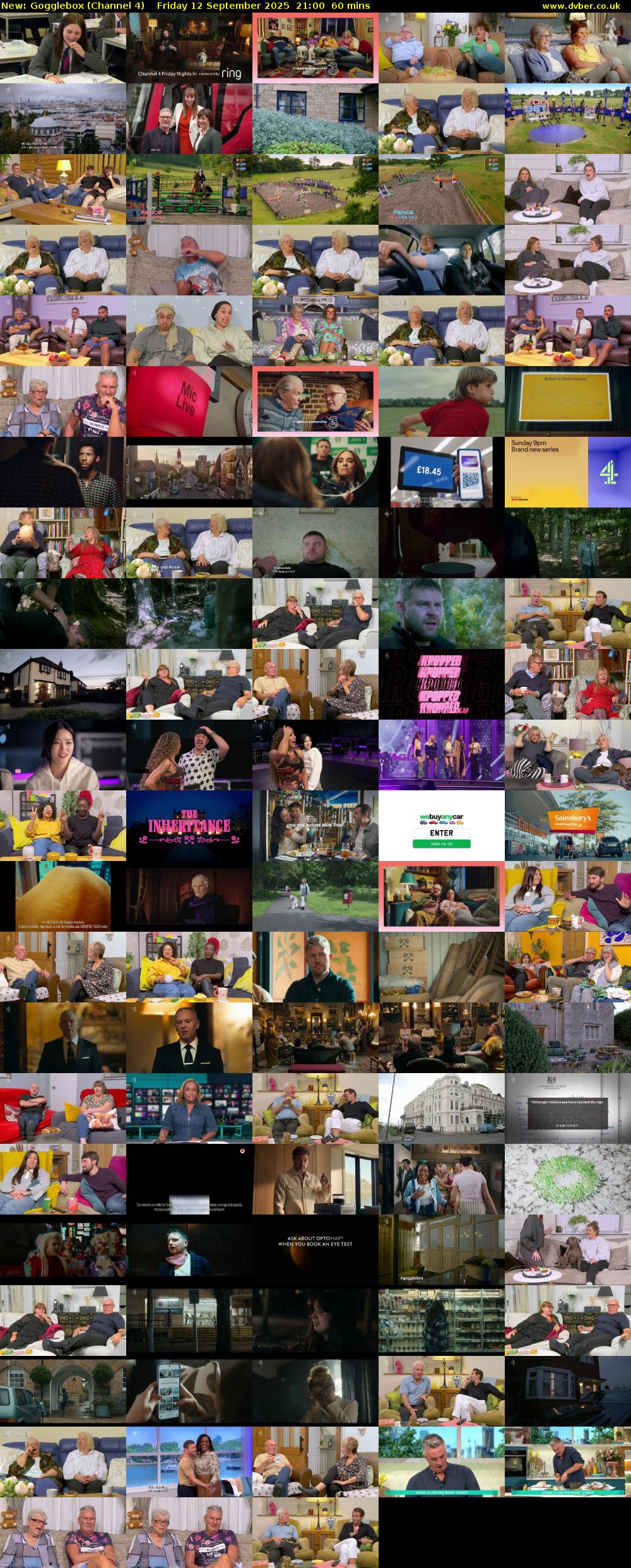 Gogglebox (Channel 4) Friday 12 September 2025 21:00 - 22:00