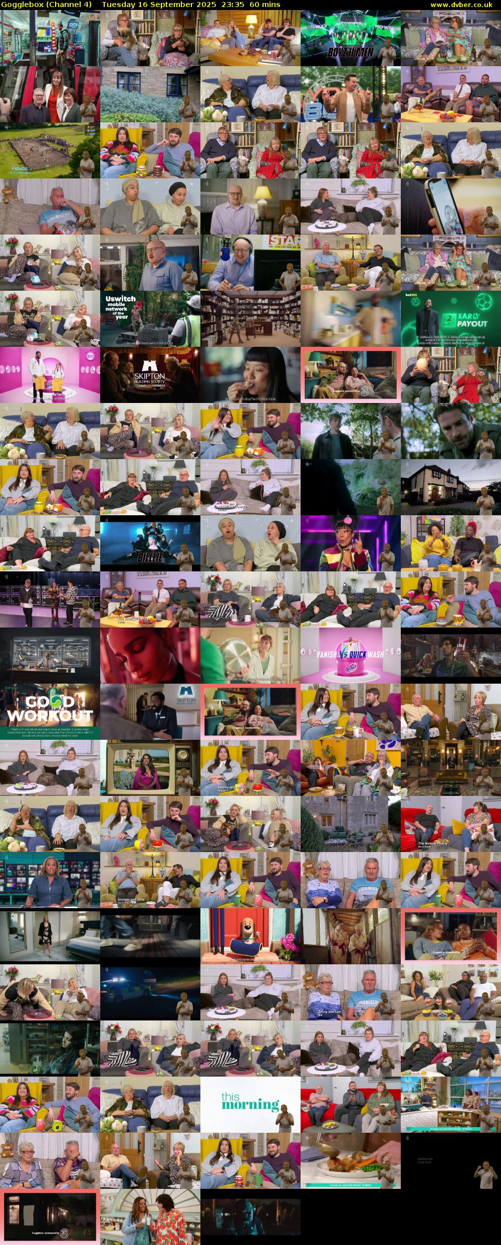 Gogglebox (Channel 4) Tuesday 16 September 2025 23:35 - 00:35