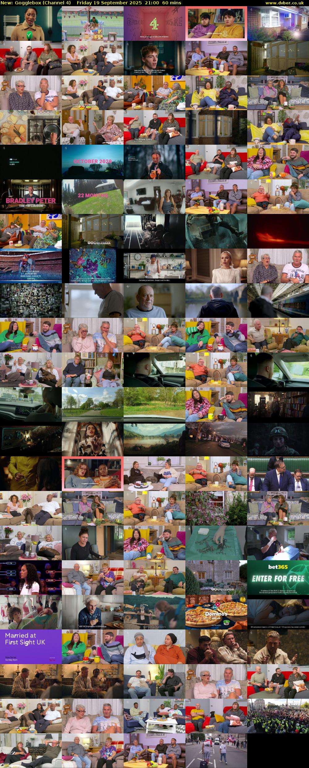 Gogglebox (Channel 4) Friday 19 September 2025 21:00 - 22:00