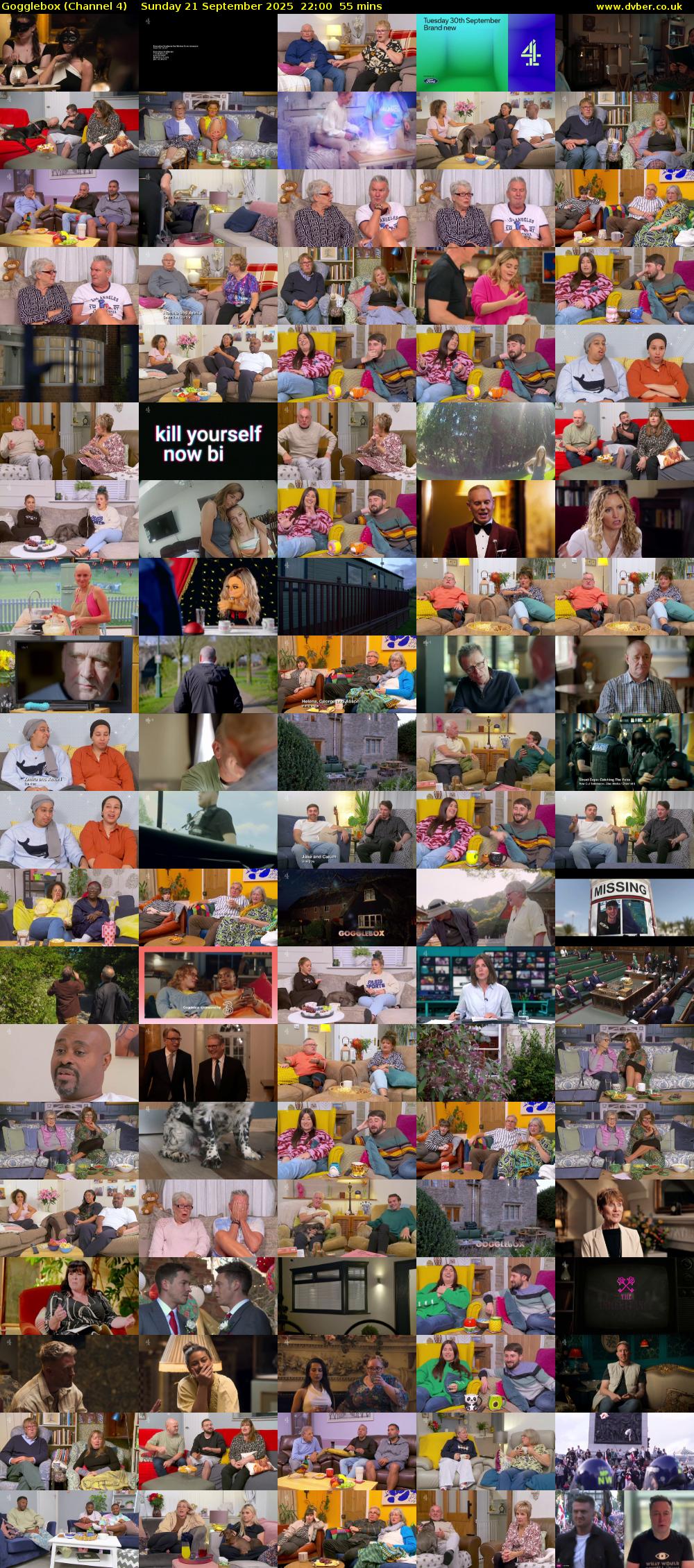 Gogglebox (Channel 4) Sunday 21 September 2025 22:00 - 22:55