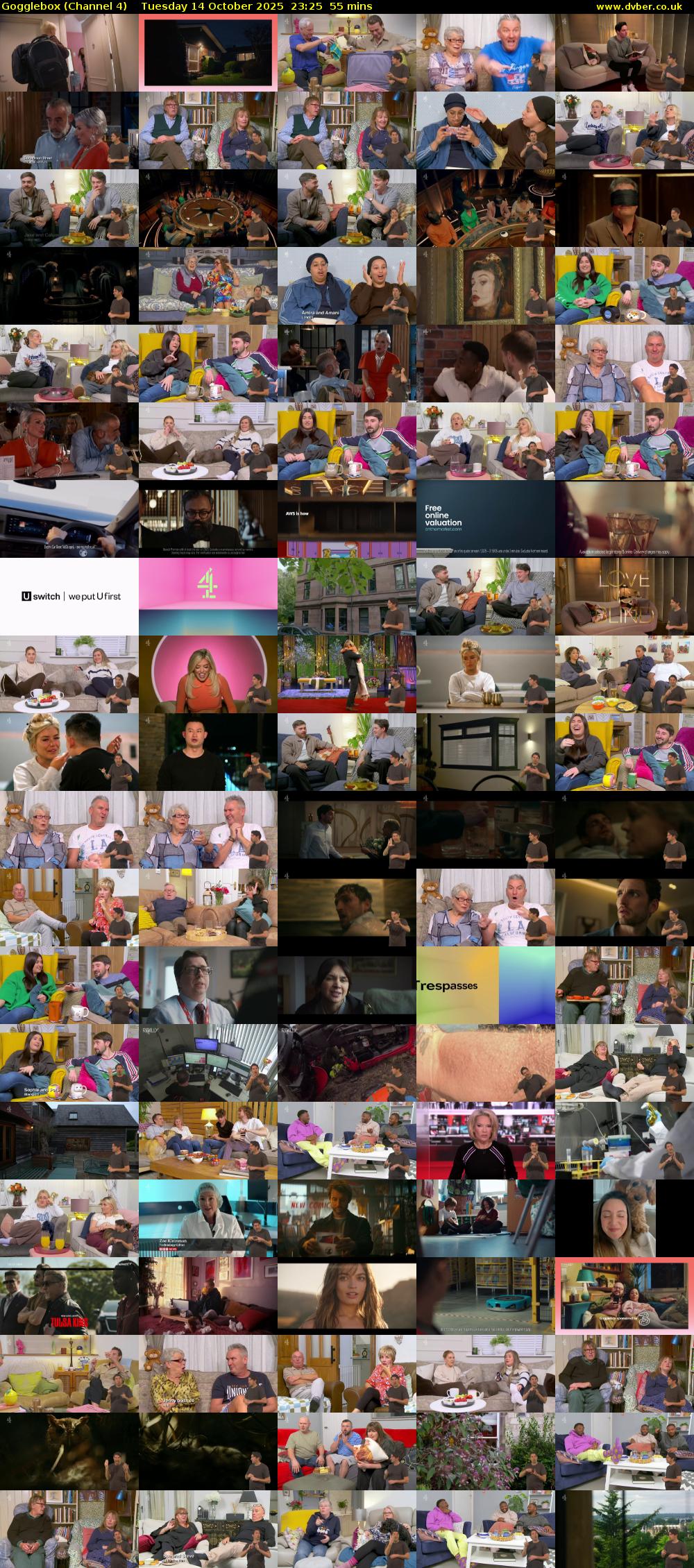 Gogglebox (Channel 4) Tuesday 14 October 2025 23:25 - 00:20