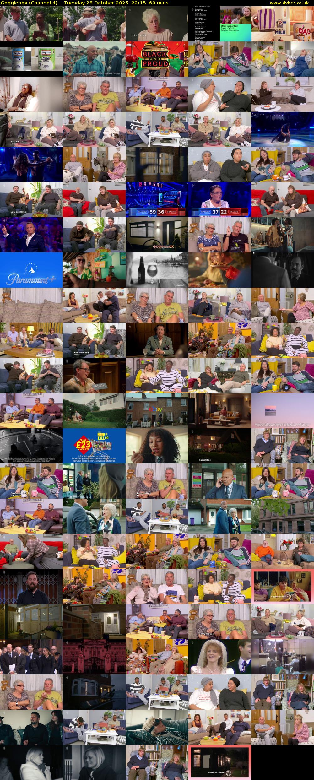 Gogglebox (Channel 4) Tuesday 28 October 2025 22:15 - 23:15