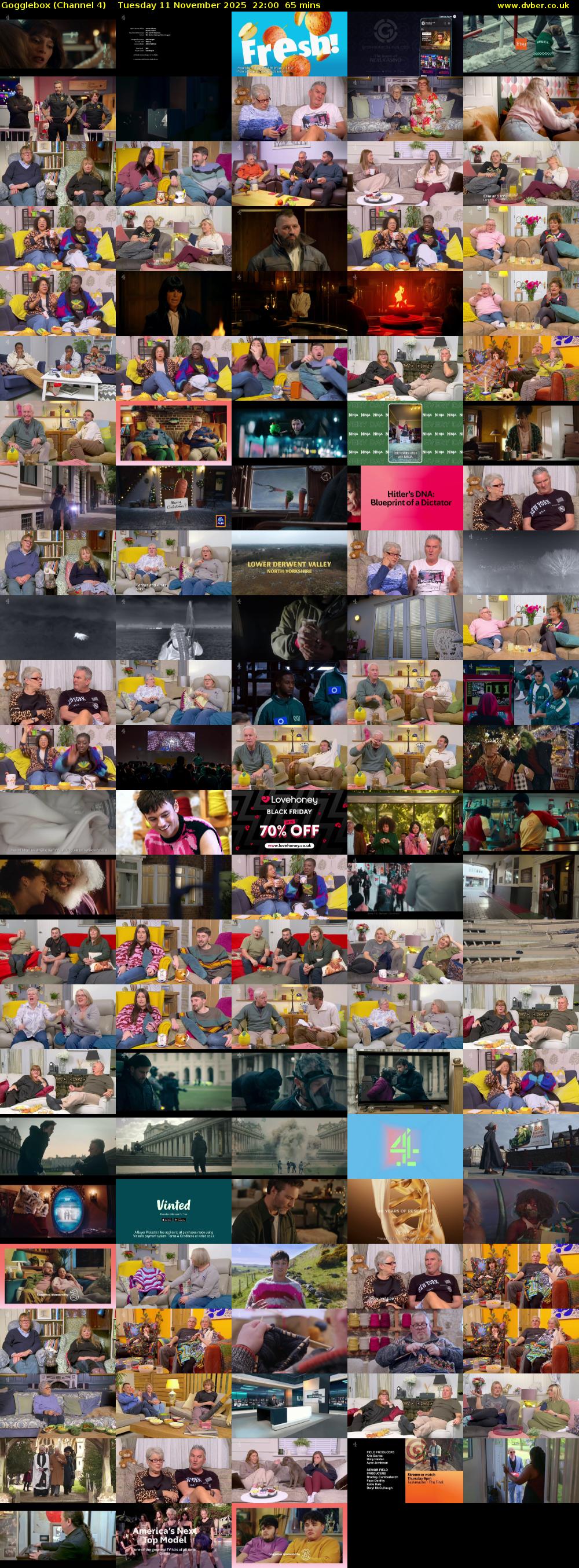 Gogglebox (Channel 4) Tuesday 11 November 2025 22:00 - 23:05