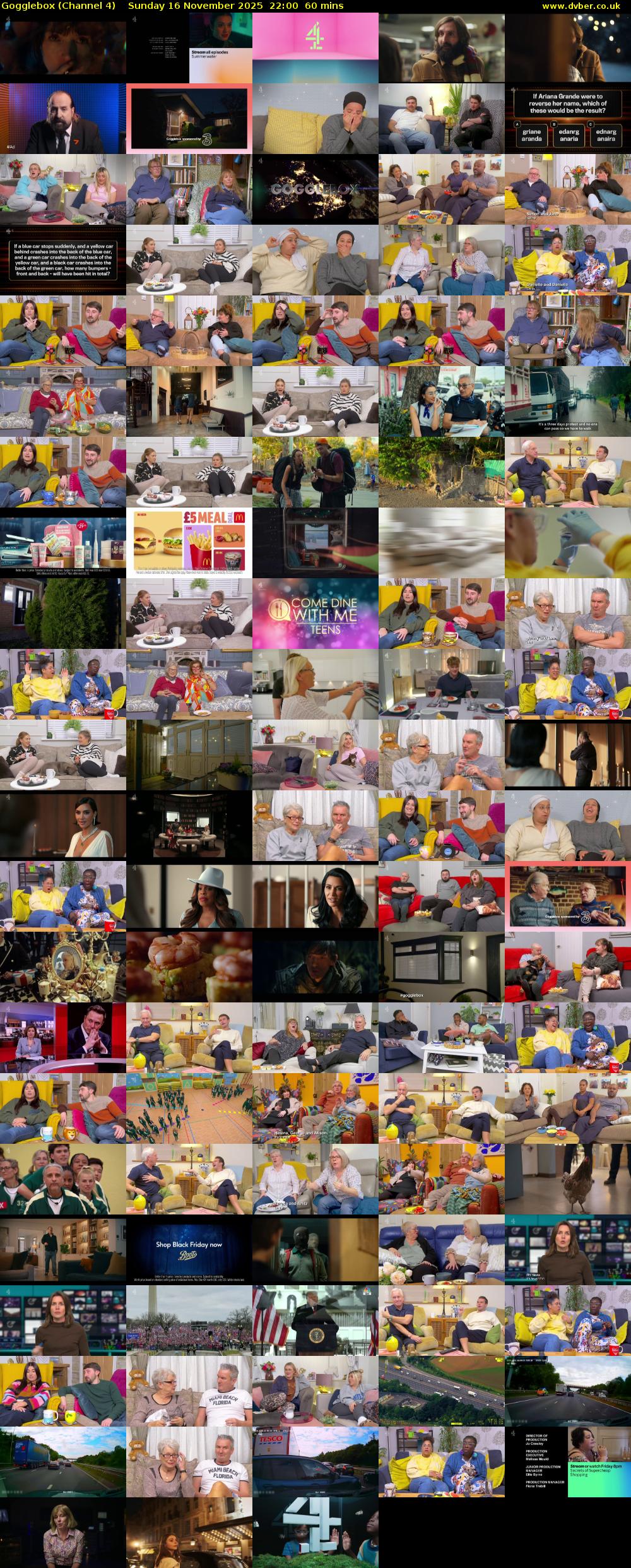 Gogglebox (Channel 4) Sunday 16 November 2025 22:00 - 23:00