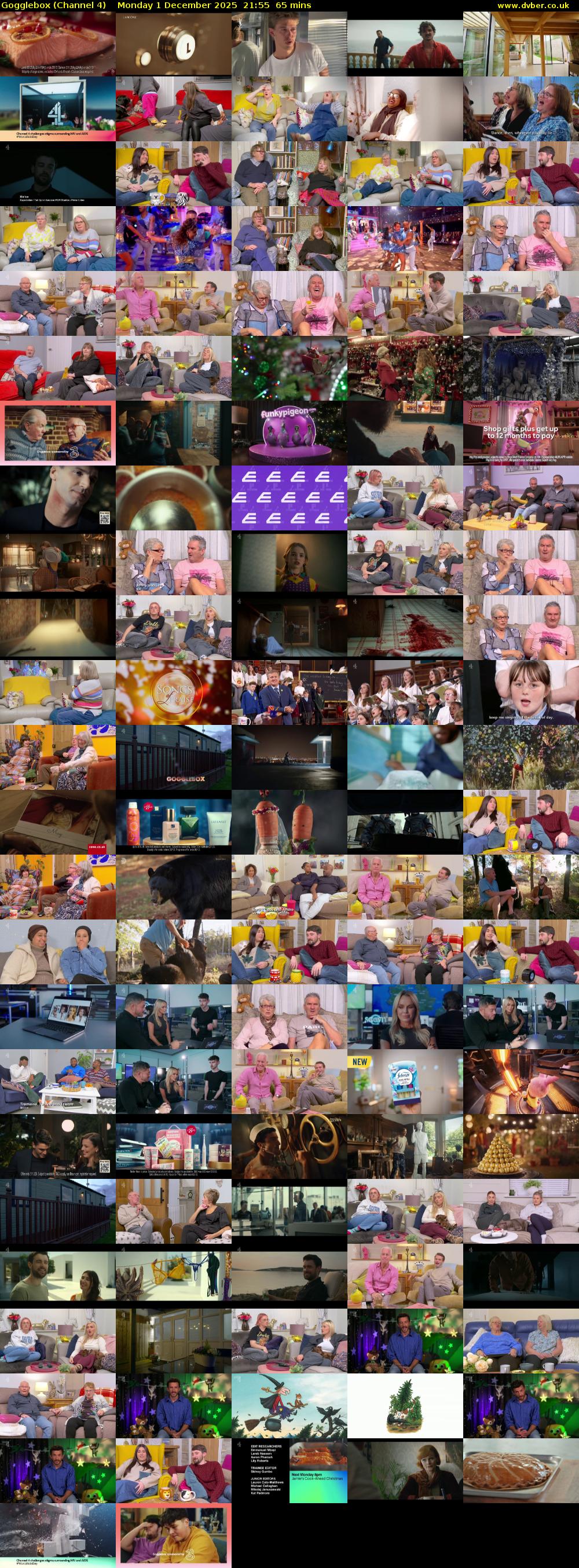 Gogglebox (Channel 4) Monday 1 December 2025 21:55 - 23:00