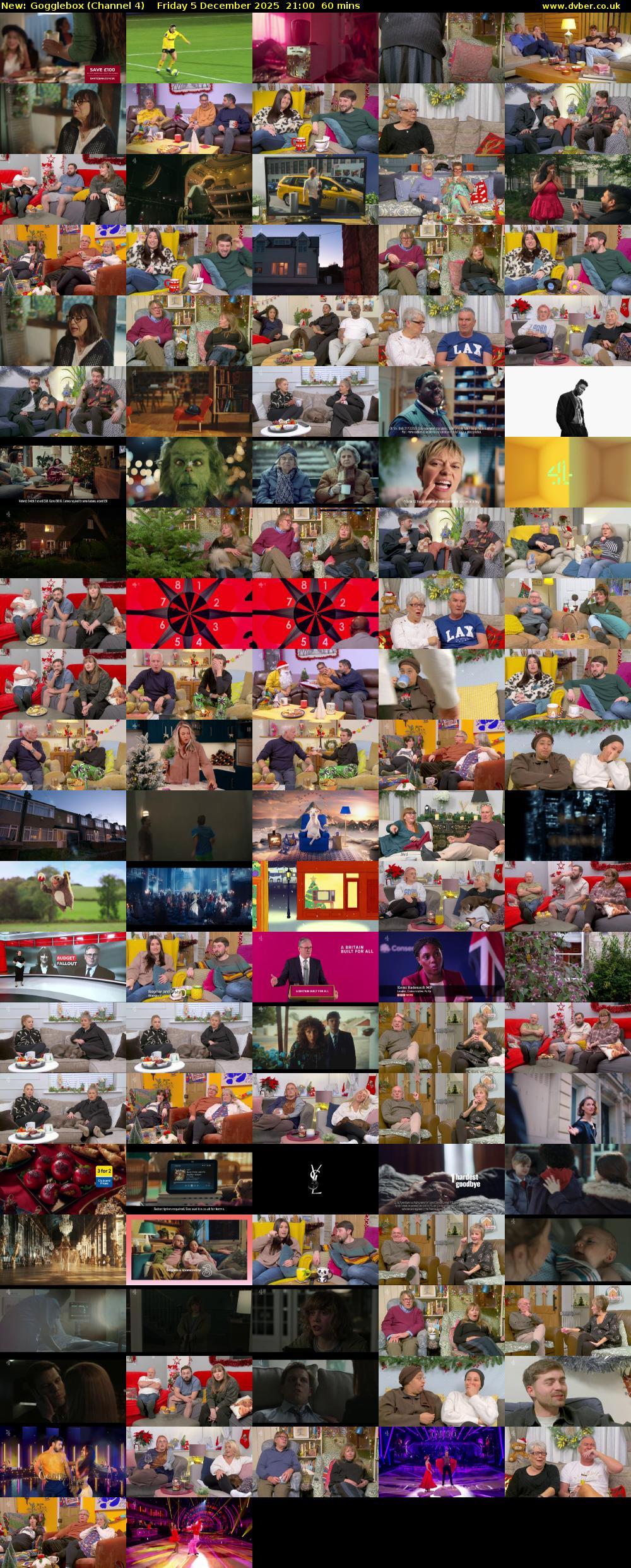 Gogglebox (Channel 4) Friday 5 December 2025 21:00 - 22:00