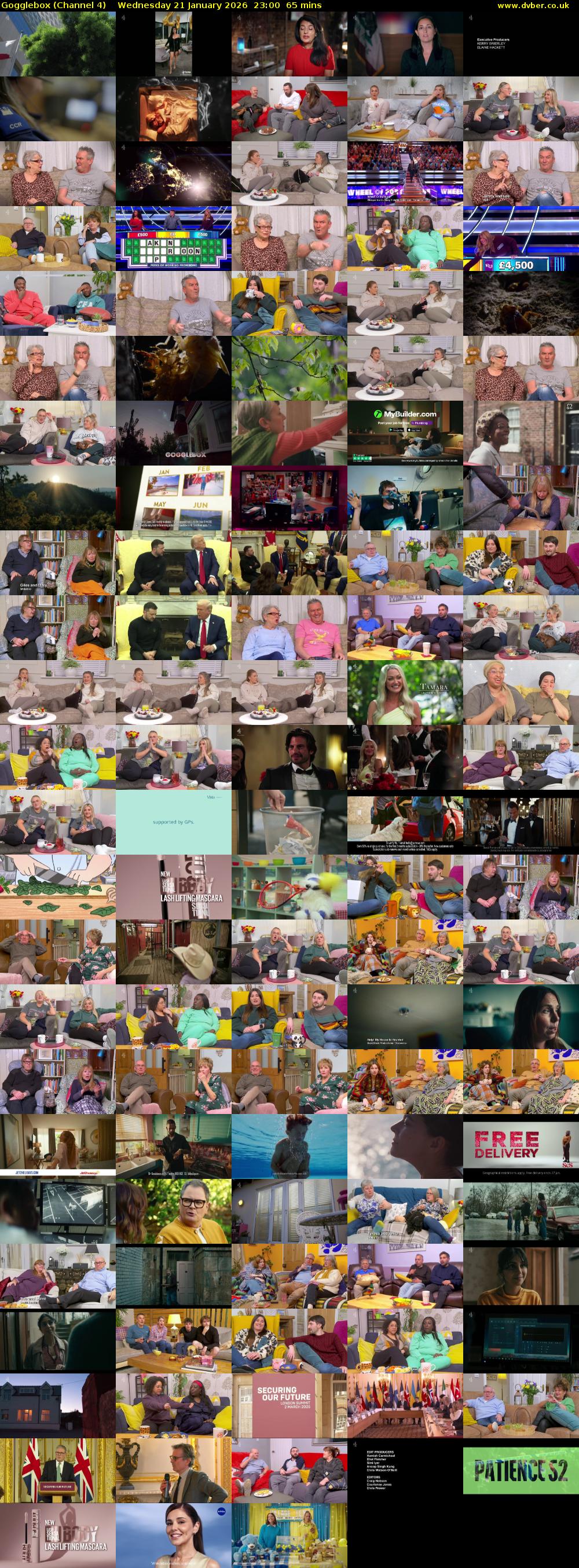 Gogglebox (Channel 4) Wednesday 21 January 2026 23:00 - 00:05