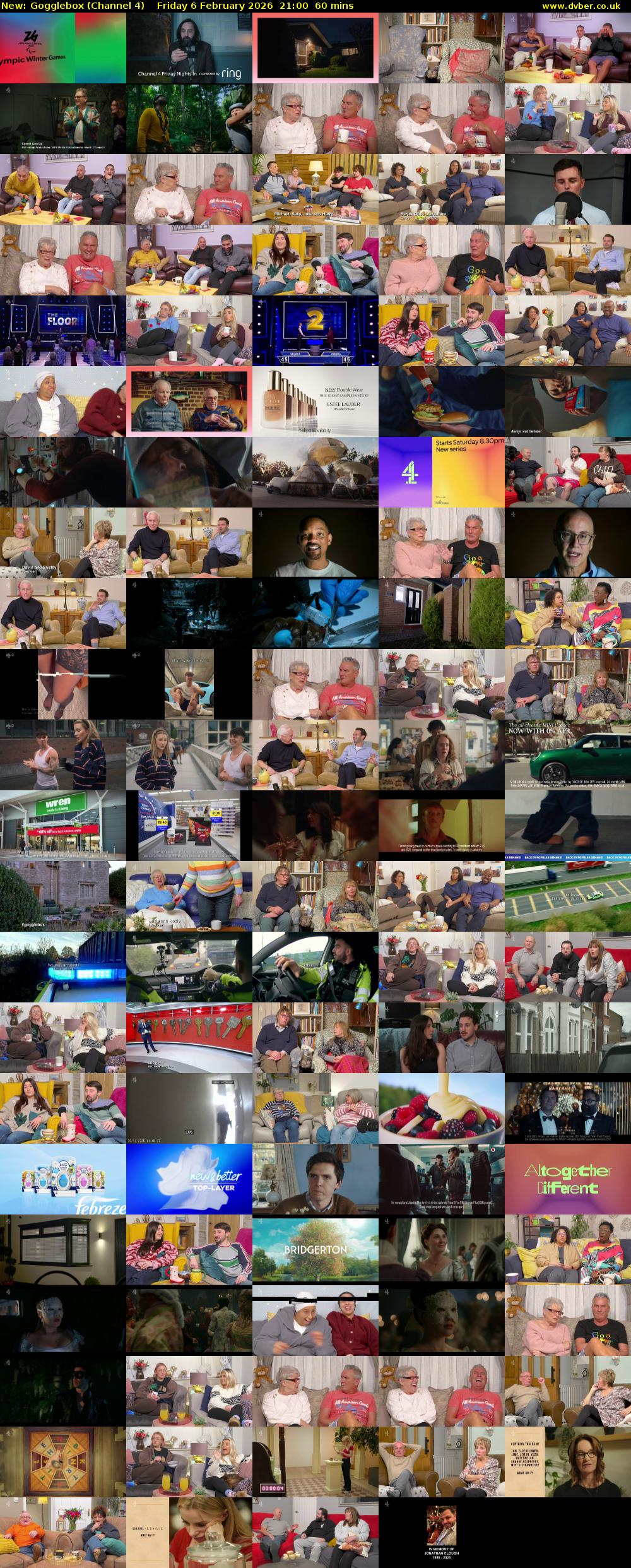 Gogglebox (Channel 4) Friday 6 February 2026 21:00 - 22:00