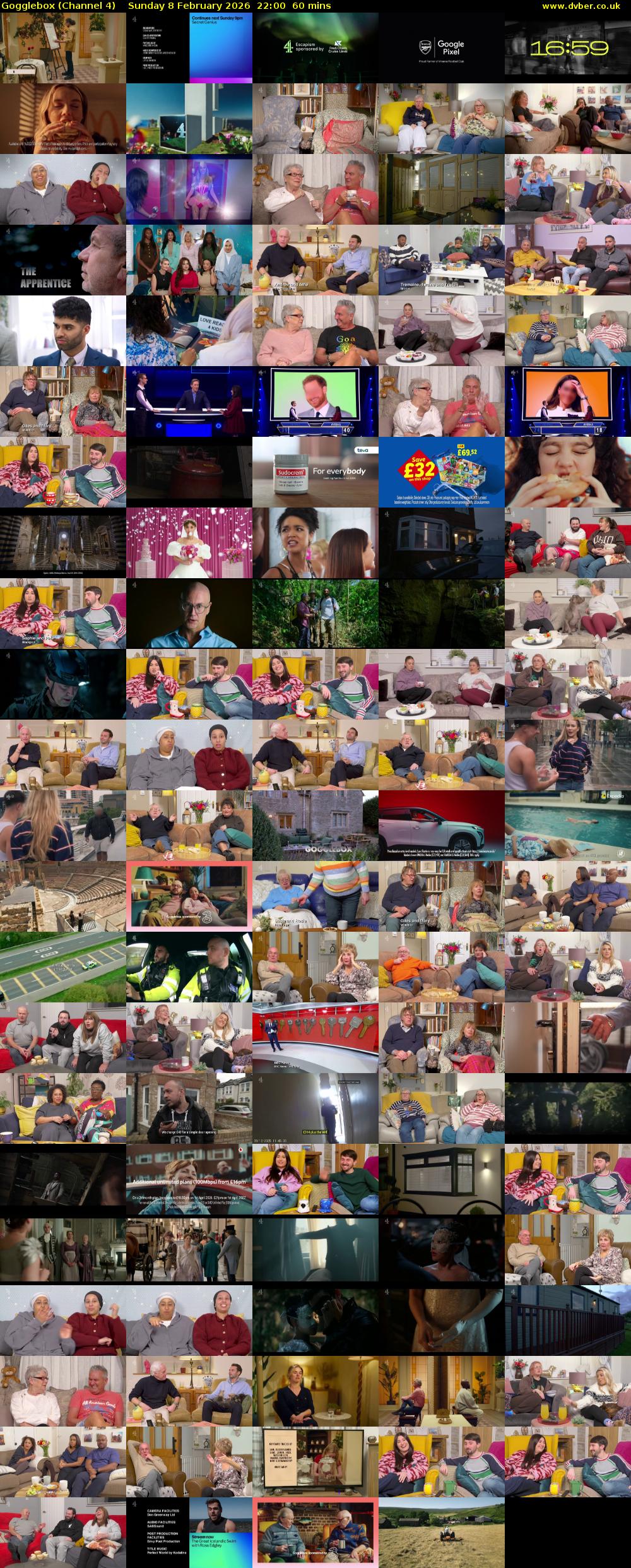 Gogglebox (Channel 4) Sunday 8 February 2026 22:00 - 23:00