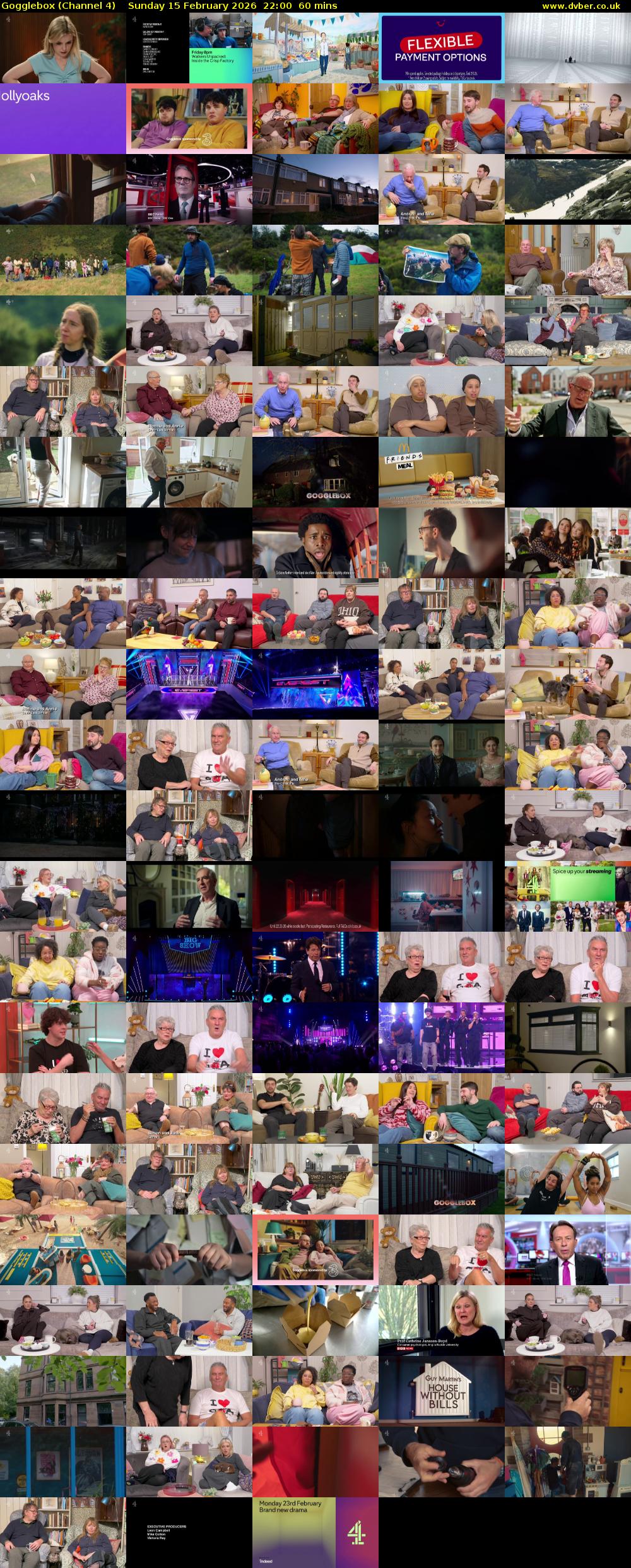 Gogglebox (Channel 4) Sunday 15 February 2026 22:00 - 23:00