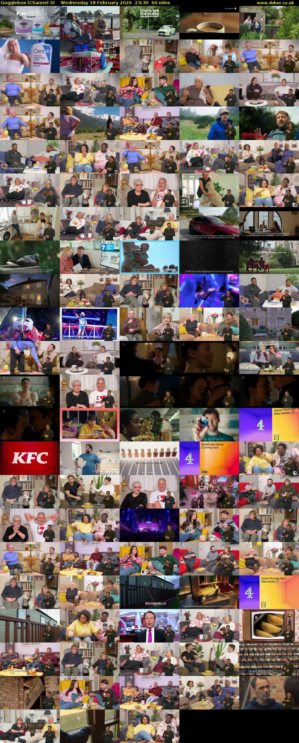 Gogglebox (Channel 4) Wednesday 18 February 2026 23:30 - 00:30