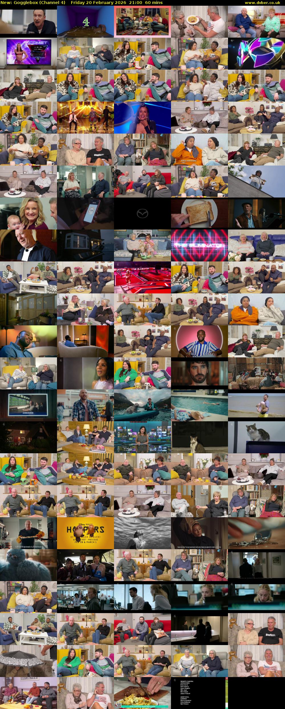 Gogglebox (Channel 4) Friday 20 February 2026 21:00 - 22:00