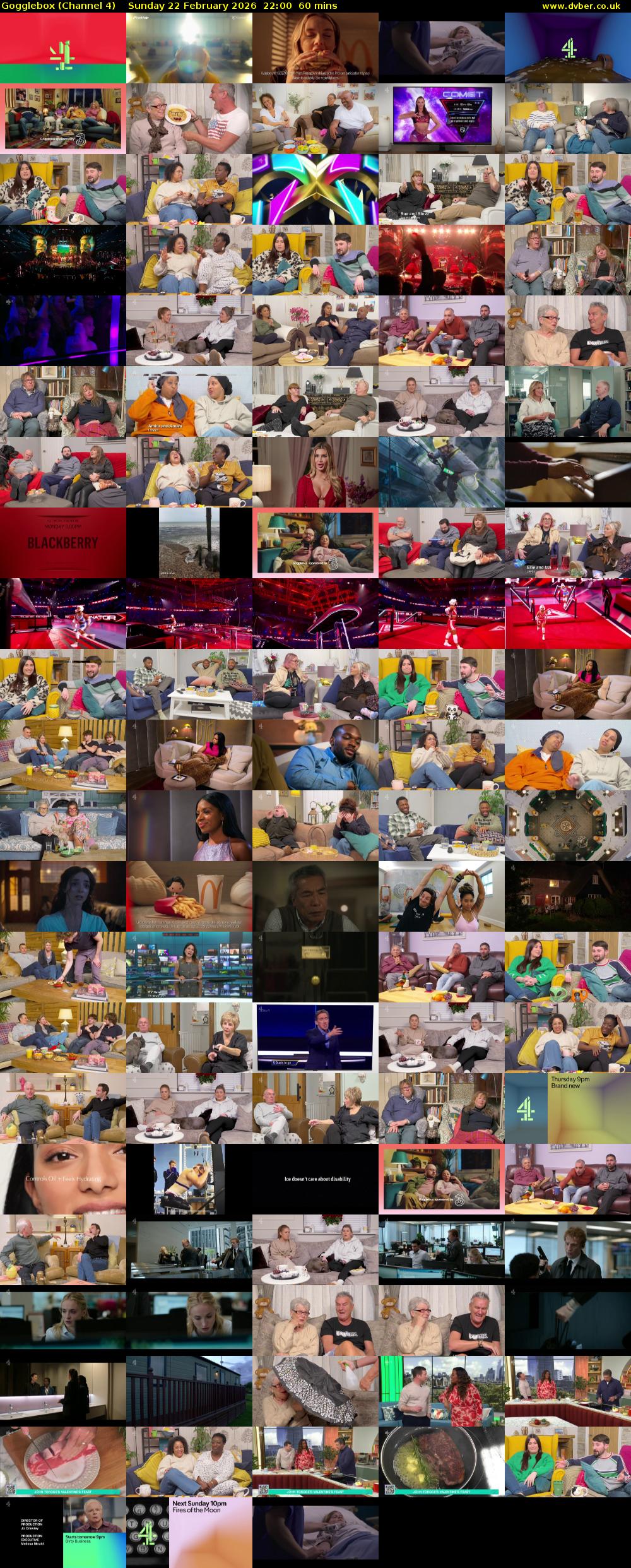 Gogglebox (Channel 4) Sunday 22 February 2026 22:00 - 23:00