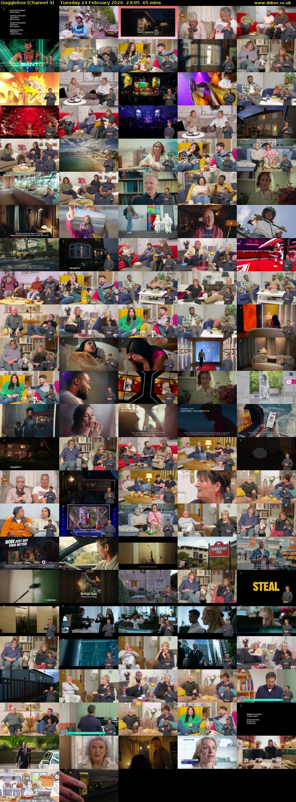 Gogglebox (Channel 4) Tuesday 24 February 2026 23:05 - 00:10