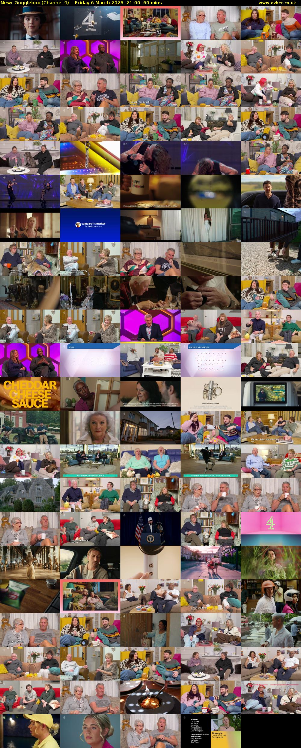 Gogglebox (Channel 4) Friday 6 March 2026 21:00 - 22:00