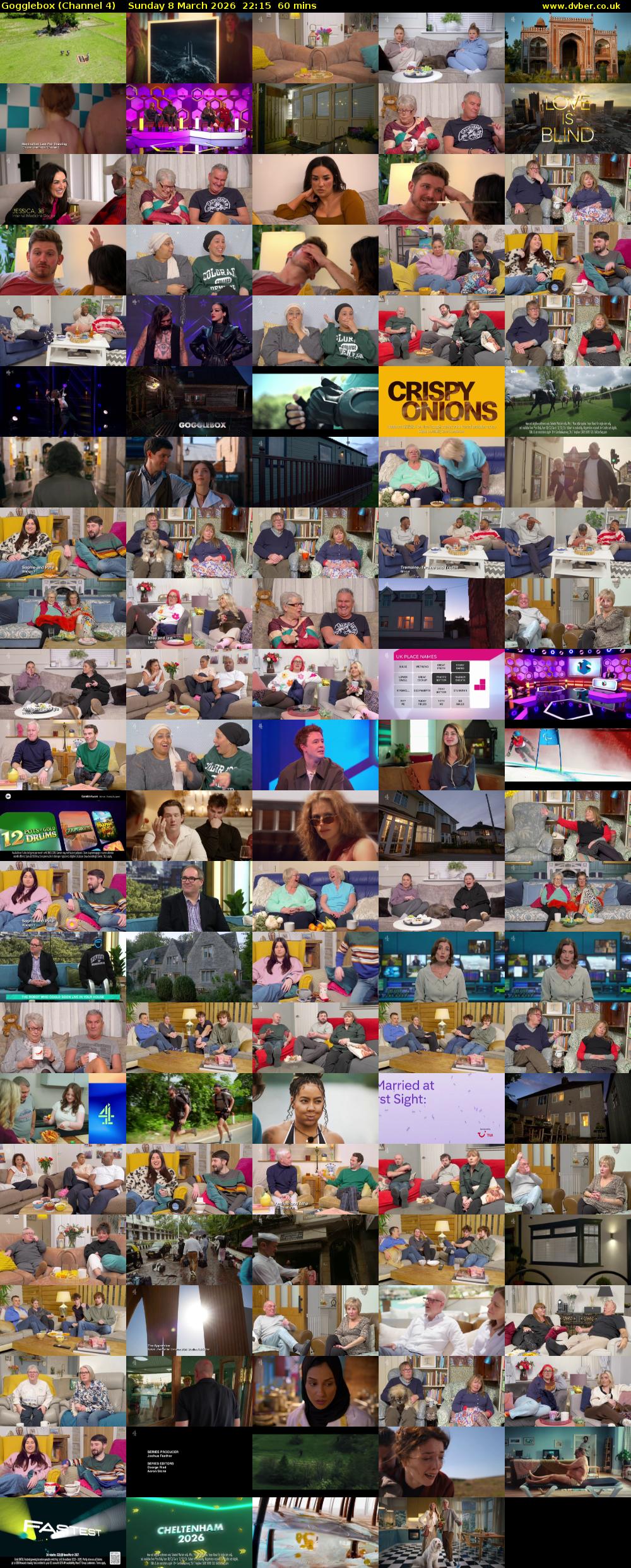 Gogglebox (Channel 4) Sunday 8 March 2026 22:15 - 23:15