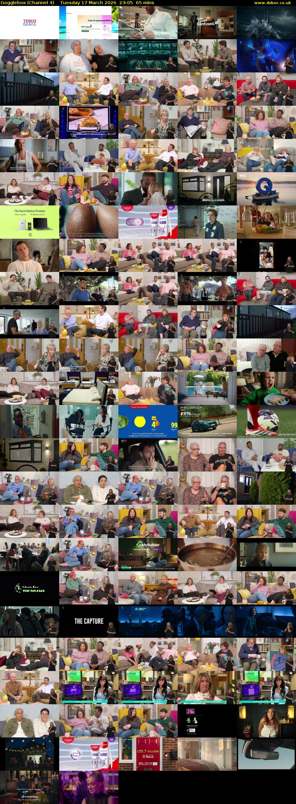 Gogglebox (Channel 4) Tuesday 17 March 2026 23:05 - 00:10