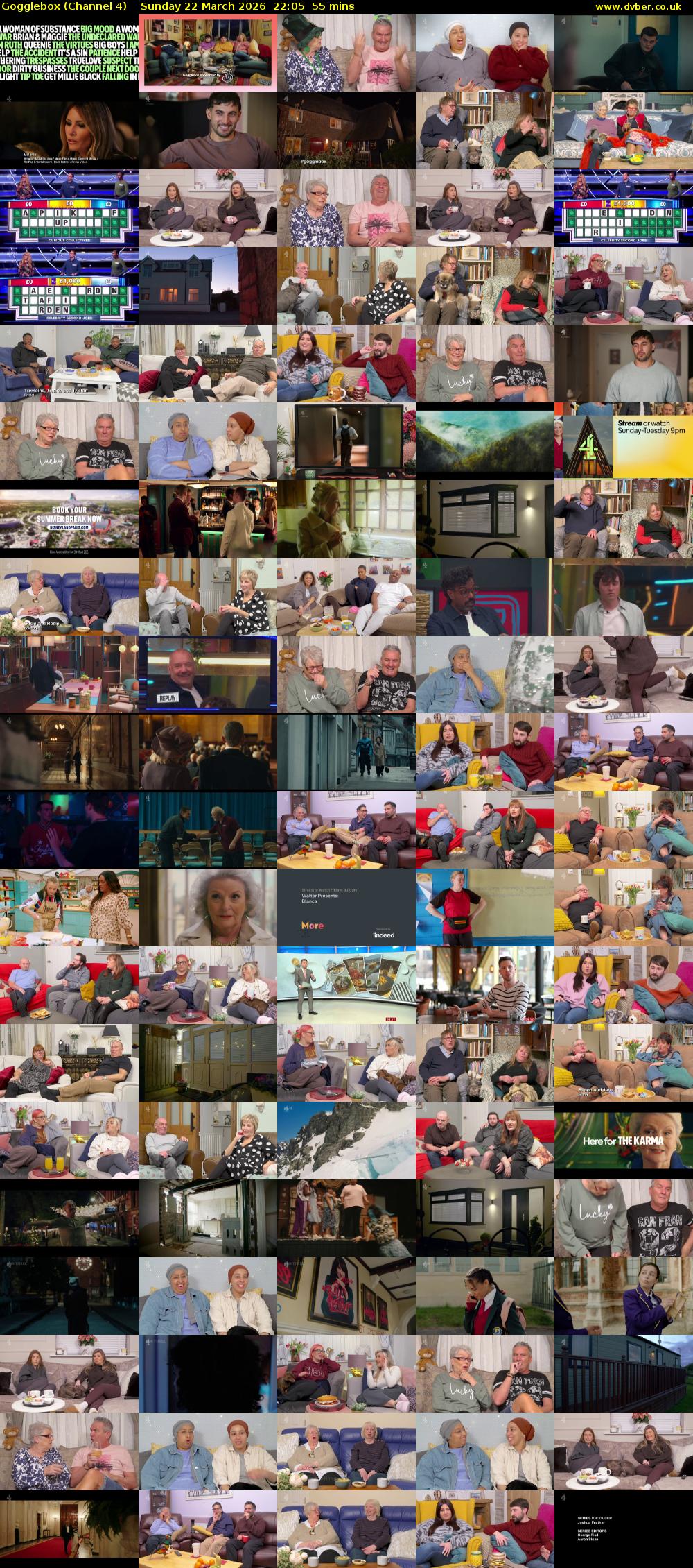 Gogglebox (Channel 4) Sunday 22 March 2026 22:05 - 23:00