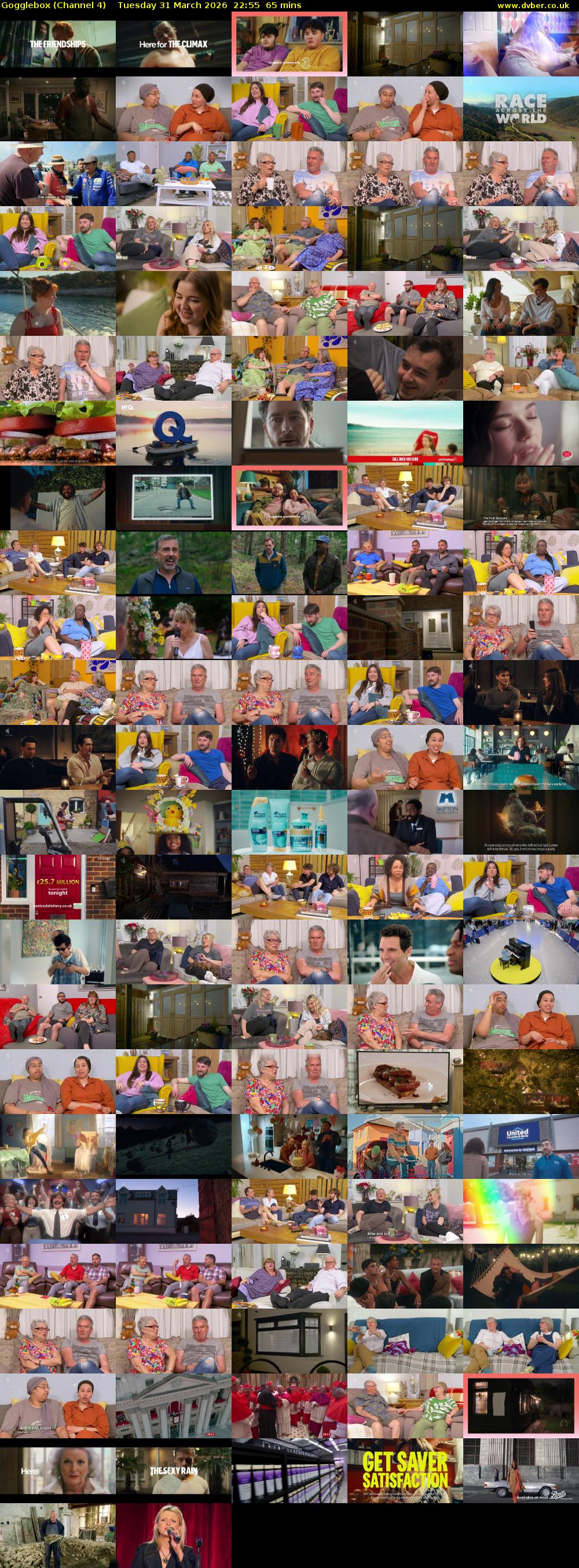 Gogglebox (Channel 4) Tuesday 31 March 2026 22:55 - 00:00