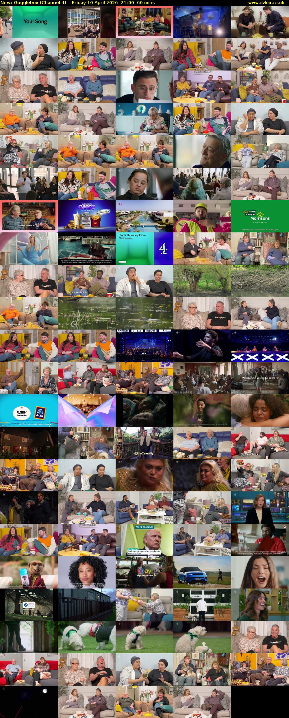 Gogglebox (Channel 4) Friday 10 April 2026 21:00 - 22:00