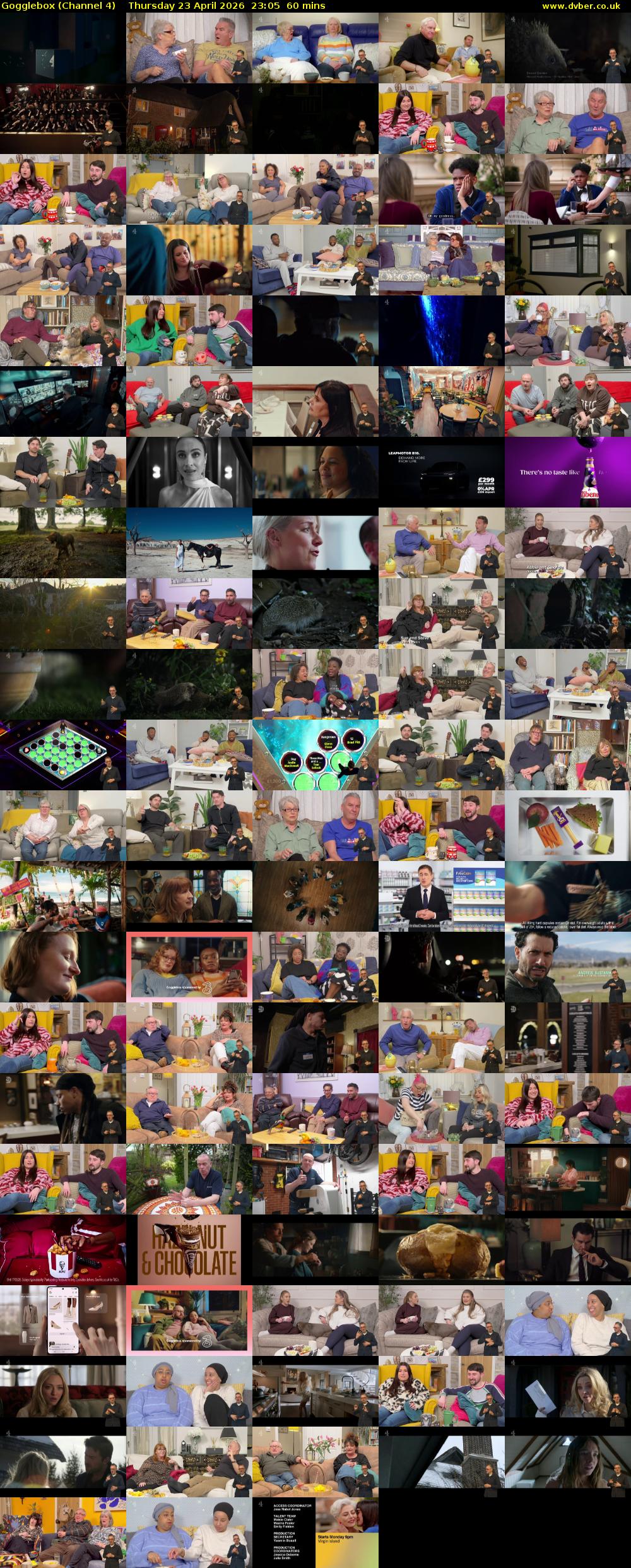 Gogglebox (Channel 4) Thursday 23 April 2026 23:05 - 00:05