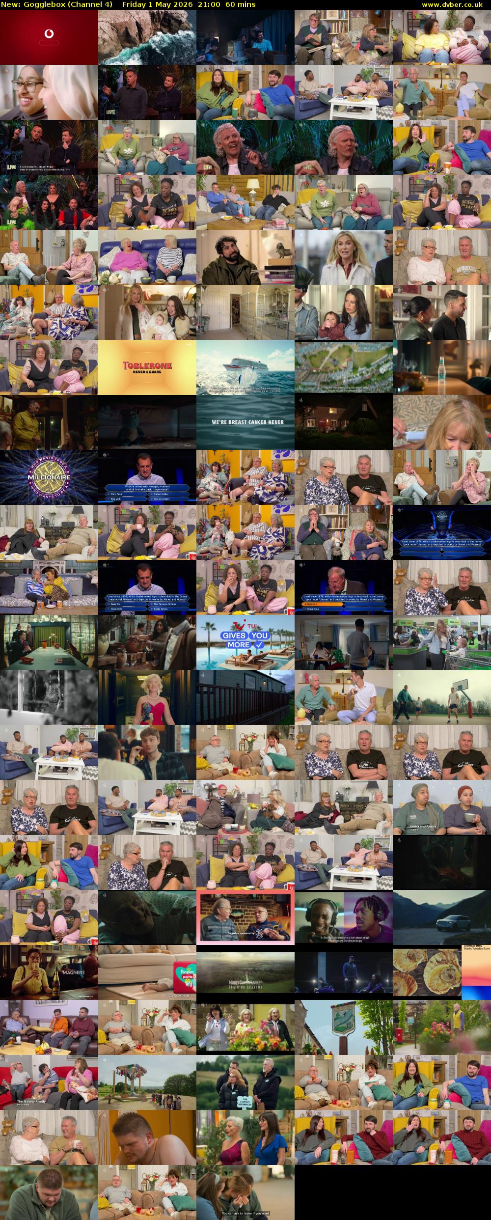 Gogglebox (Channel 4) Friday 1 May 2026 21:00 - 22:00