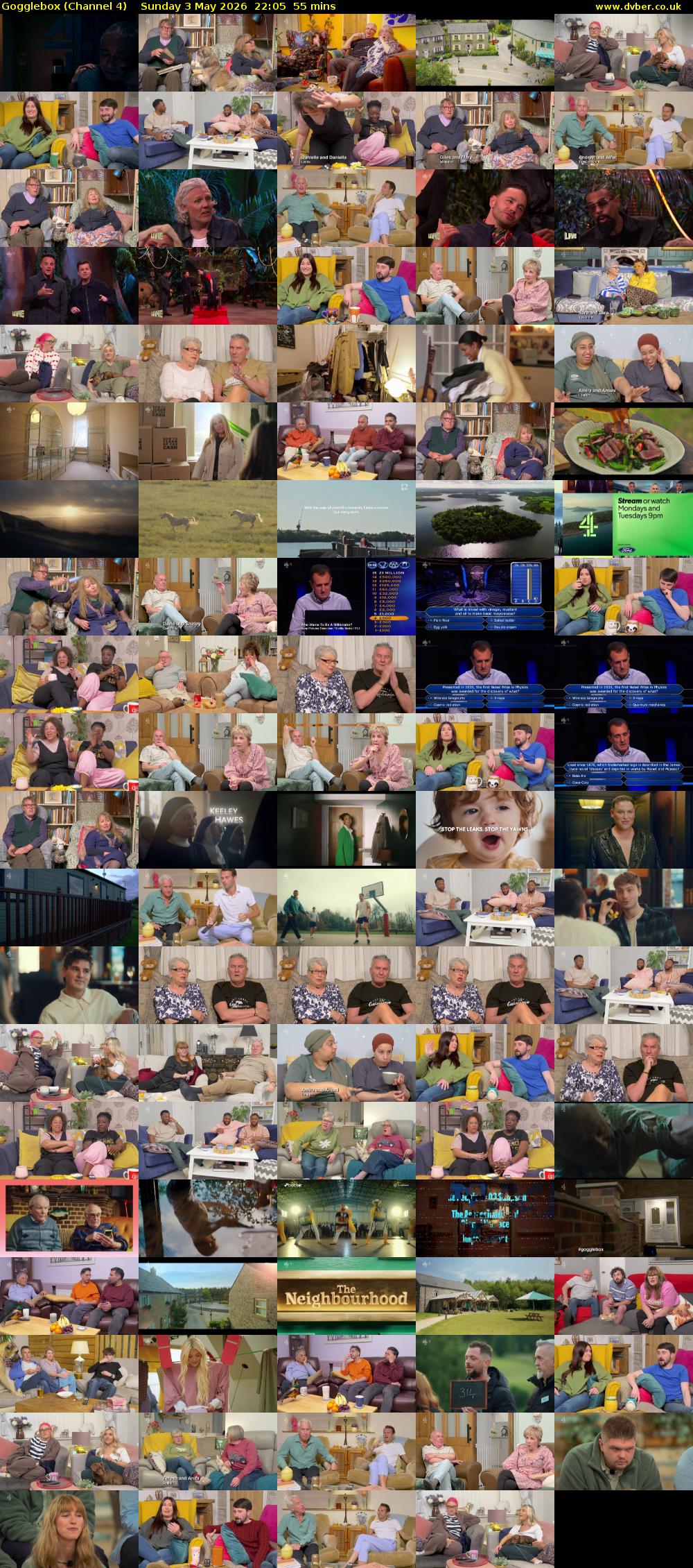 Gogglebox (Channel 4) Sunday 3 May 2026 22:05 - 23:00