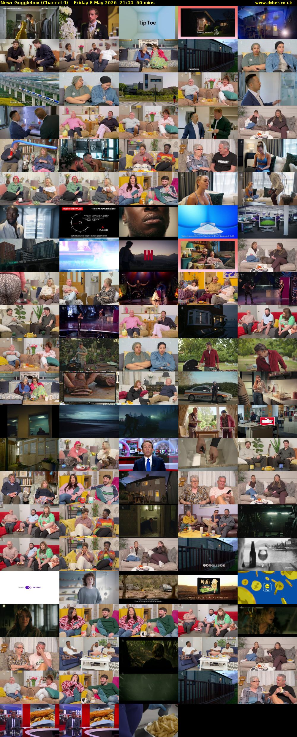 Gogglebox (Channel 4) Friday 8 May 2026 21:00 - 22:00