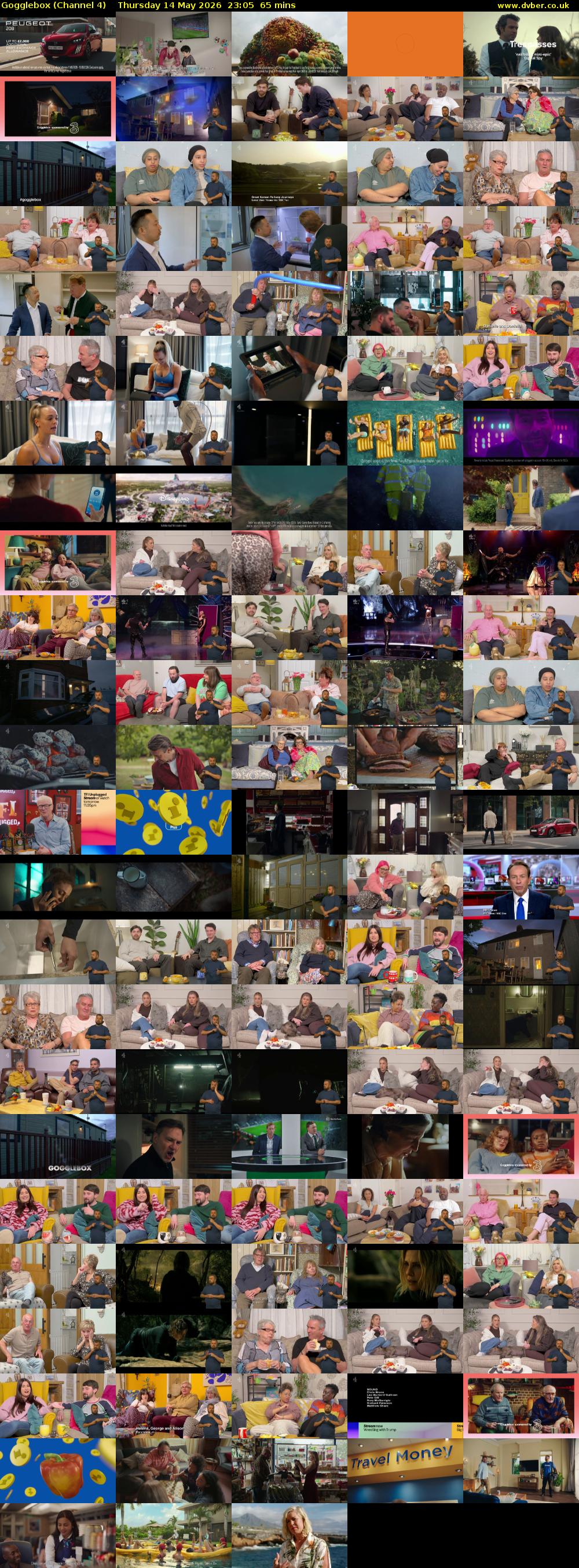 Gogglebox (Channel 4) Thursday 14 May 2026 23:05 - 00:10