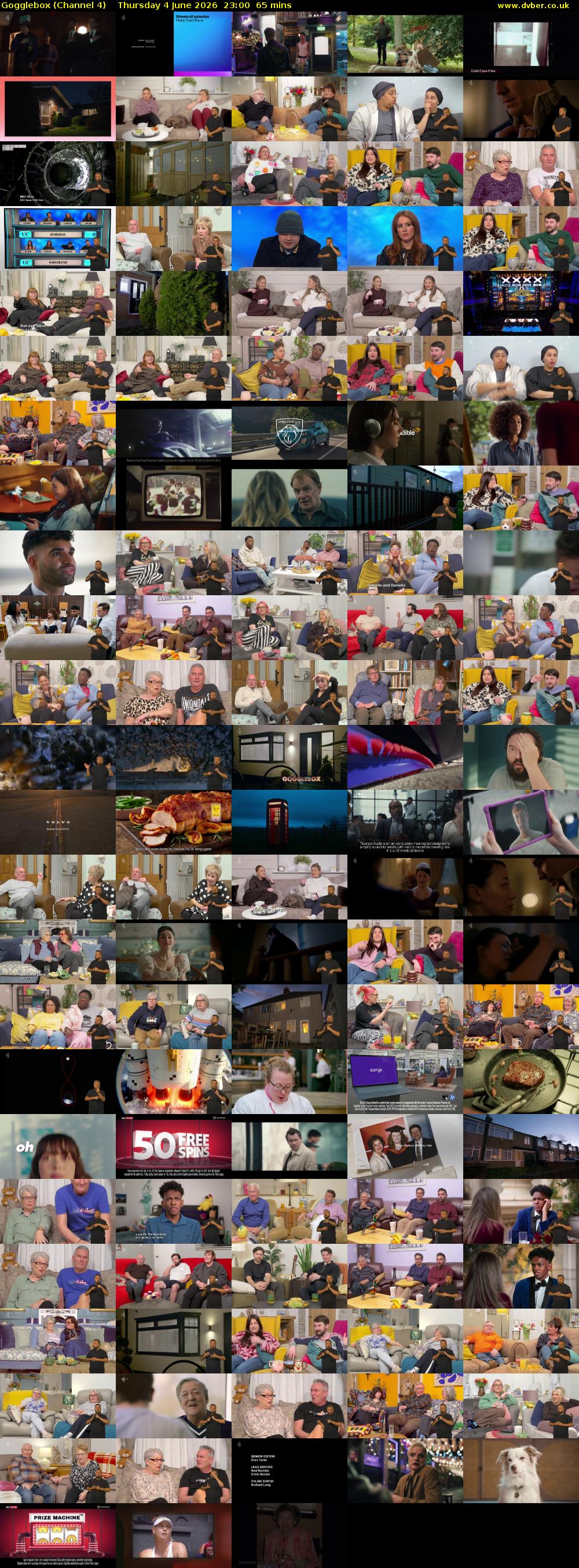 Gogglebox (Channel 4) Thursday 4 June 2026 23:00 - 00:05