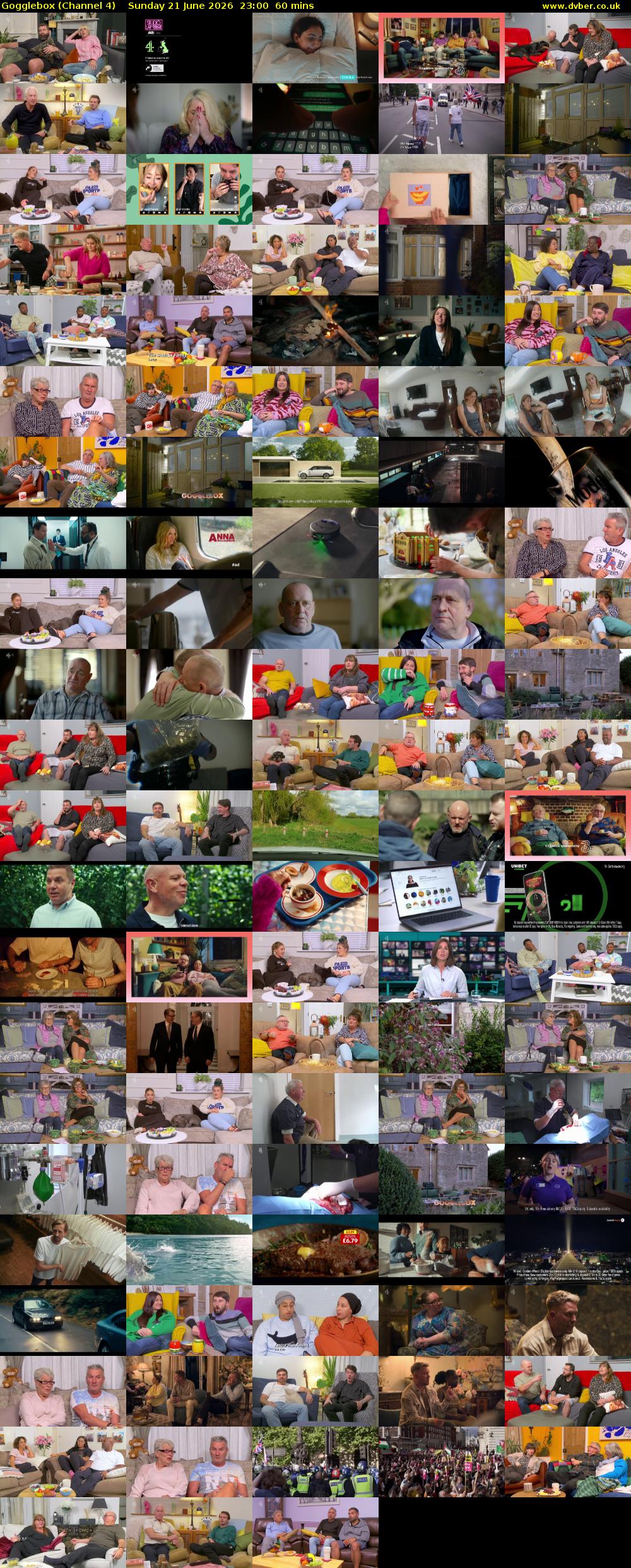 Gogglebox (Channel 4) Sunday 21 June 2026 23:00 - 00:00