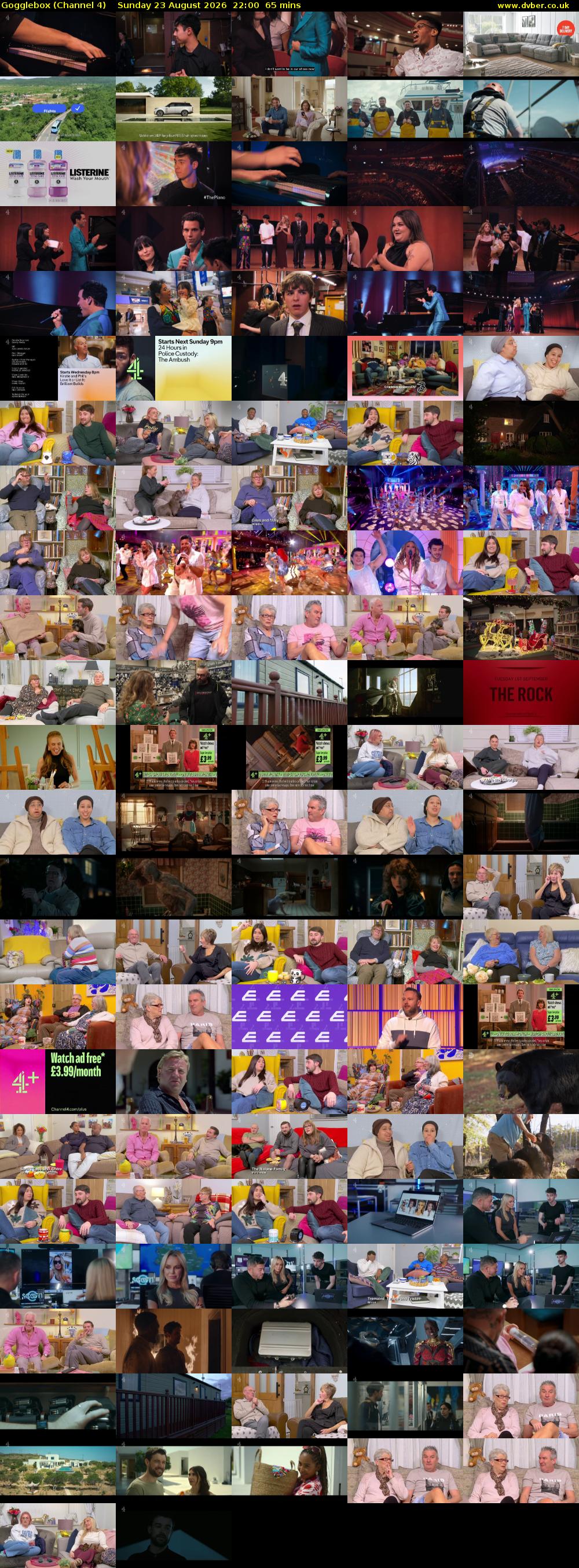 Gogglebox (Channel 4) Sunday 23 August 2026 22:00 - 23:05