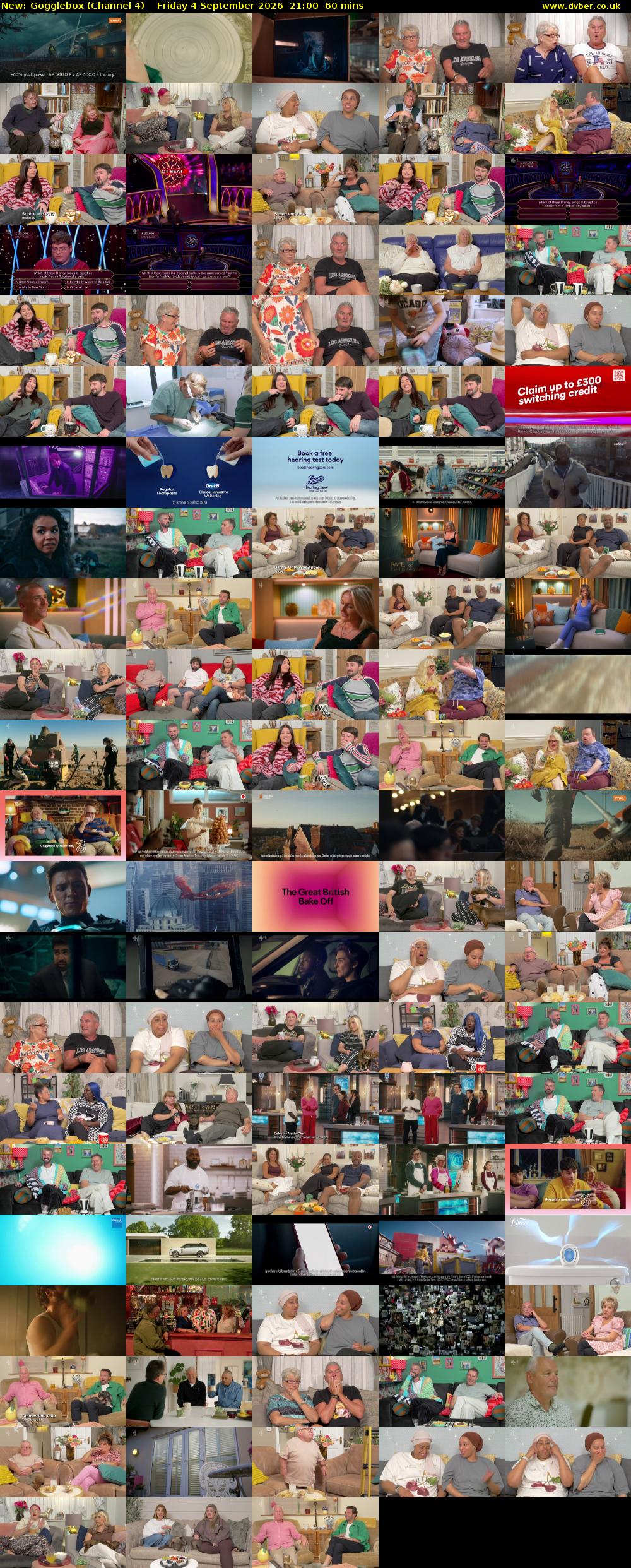 Gogglebox (Channel 4) Friday 4 September 2026 21:00 - 22:00