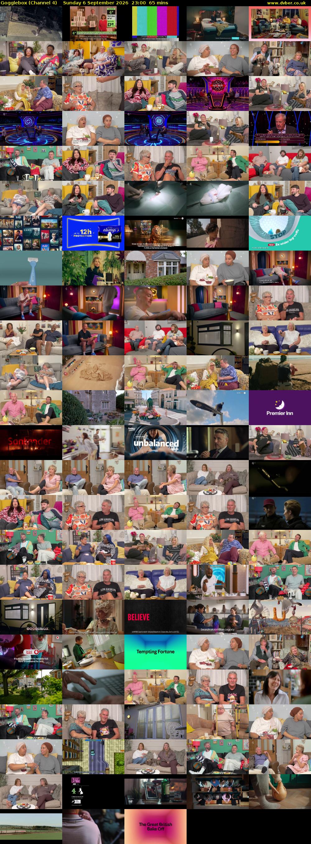 Gogglebox (Channel 4) Sunday 6 September 2026 23:00 - 00:05