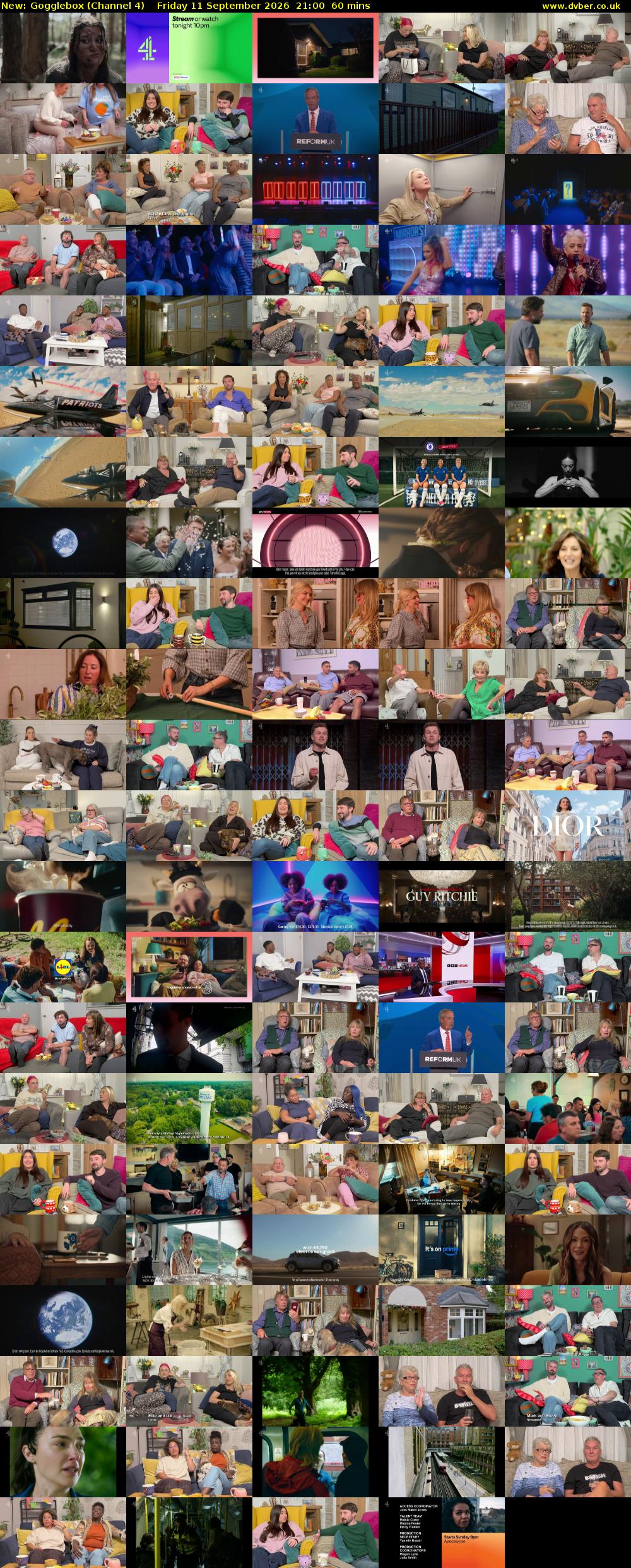 Gogglebox (Channel 4) Friday 11 September 2026 21:00 - 22:00