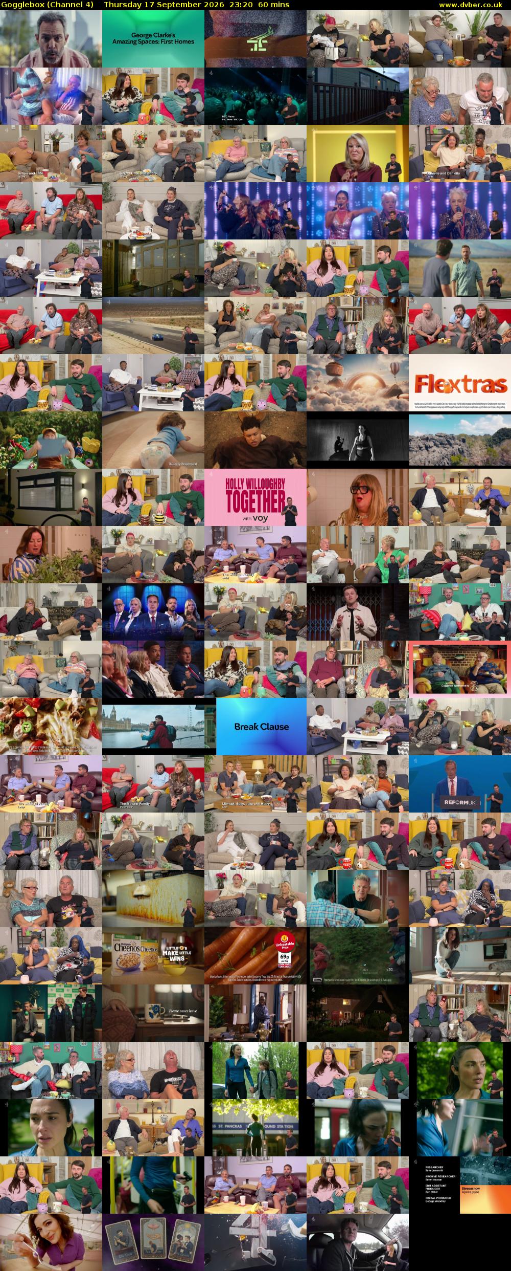 Gogglebox (Channel 4) Thursday 17 September 2026 23:20 - 00:20