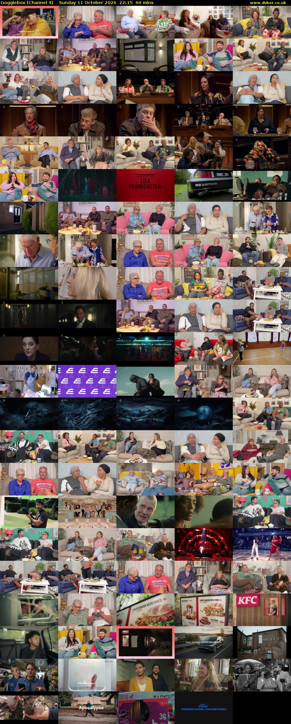 Gogglebox (Channel 4) Sunday 11 October 2026 22:15 - 23:15