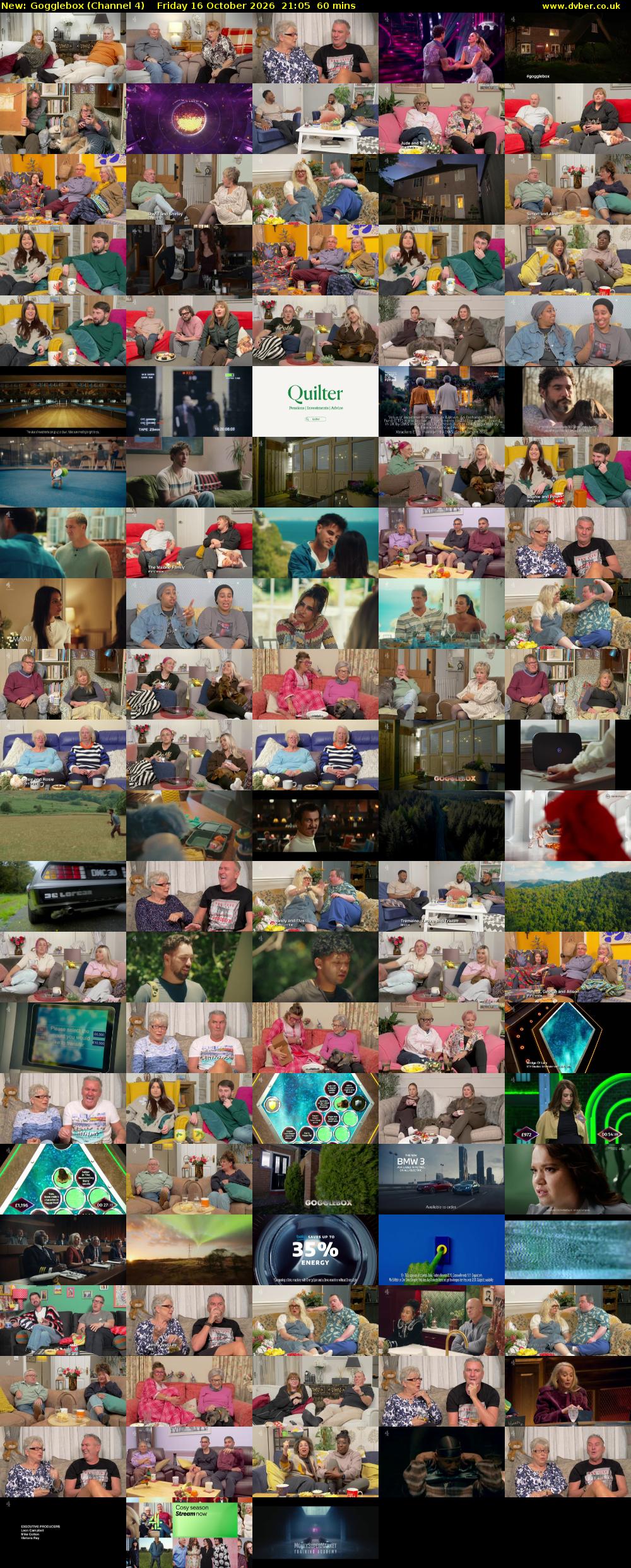 Gogglebox (Channel 4) Friday 16 October 2026 21:05 - 22:05