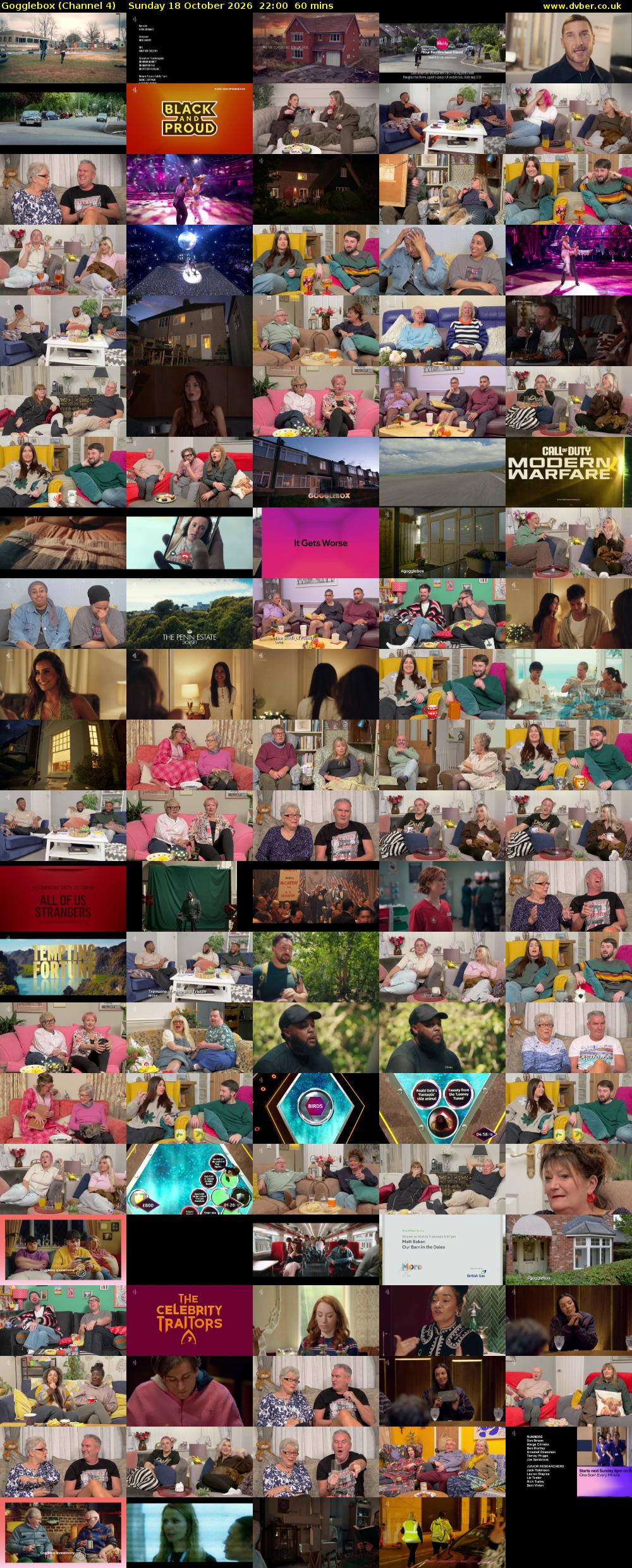 Gogglebox (Channel 4) Sunday 18 October 2026 22:00 - 23:00