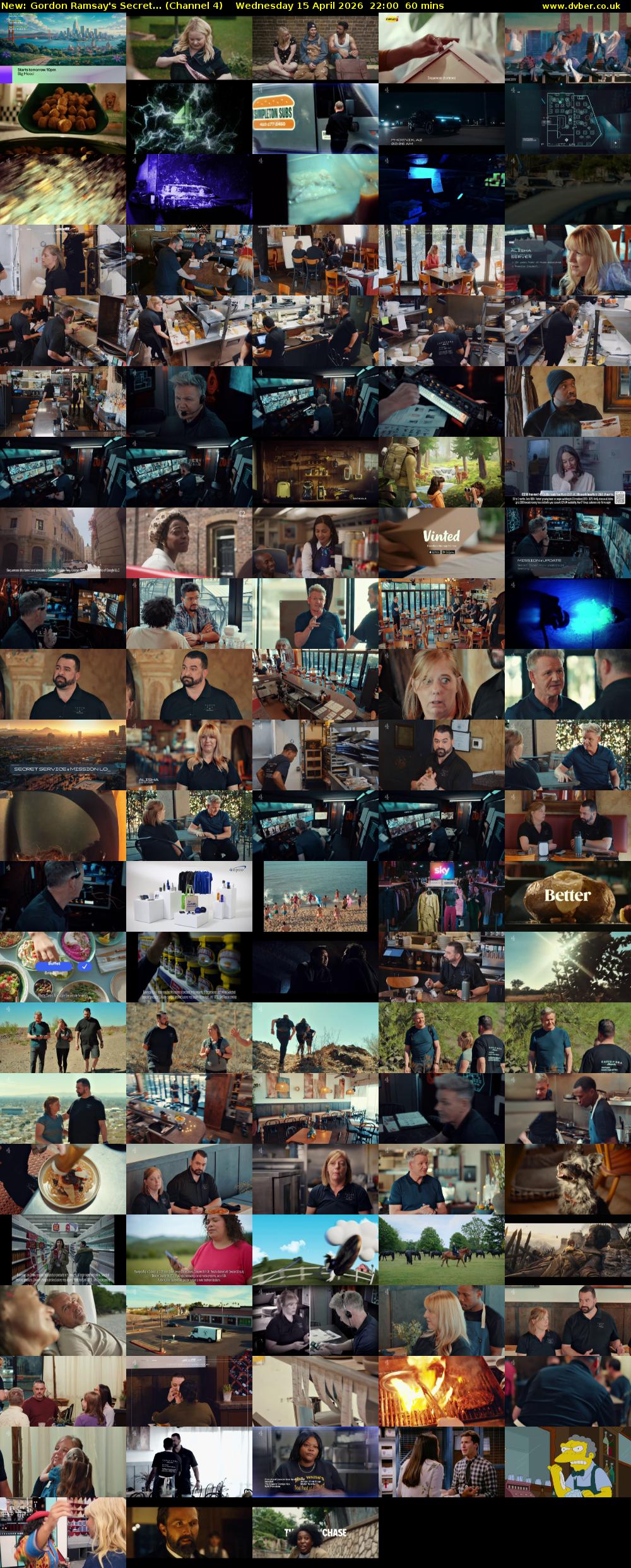Gordon Ramsay's Secret... (Channel 4) Wednesday 15 April 2026 22:00 - 23:00