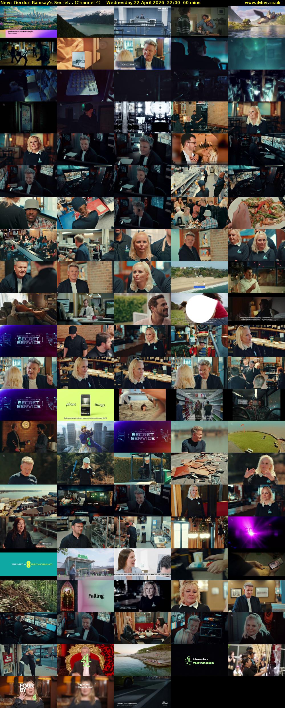 Gordon Ramsay's Secret... (Channel 4) Wednesday 22 April 2026 22:00 - 23:00