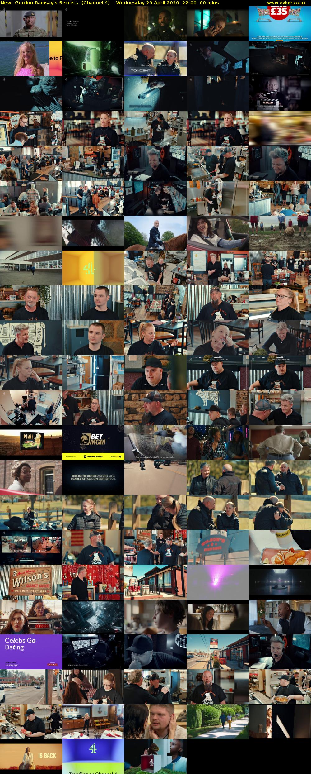 Gordon Ramsay's Secret... (Channel 4) Wednesday 29 April 2026 22:00 - 23:00