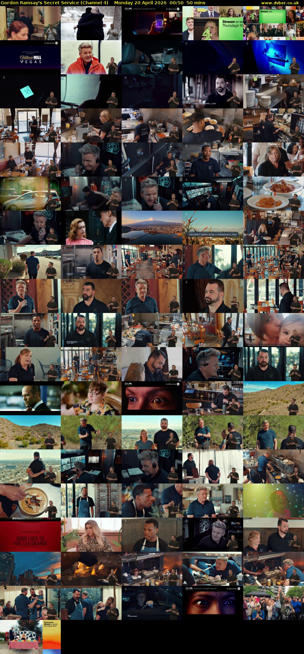 Gordon Ramsay's Secret Service (Channel 4) Monday 20 April 2026 00:50 - 01:40