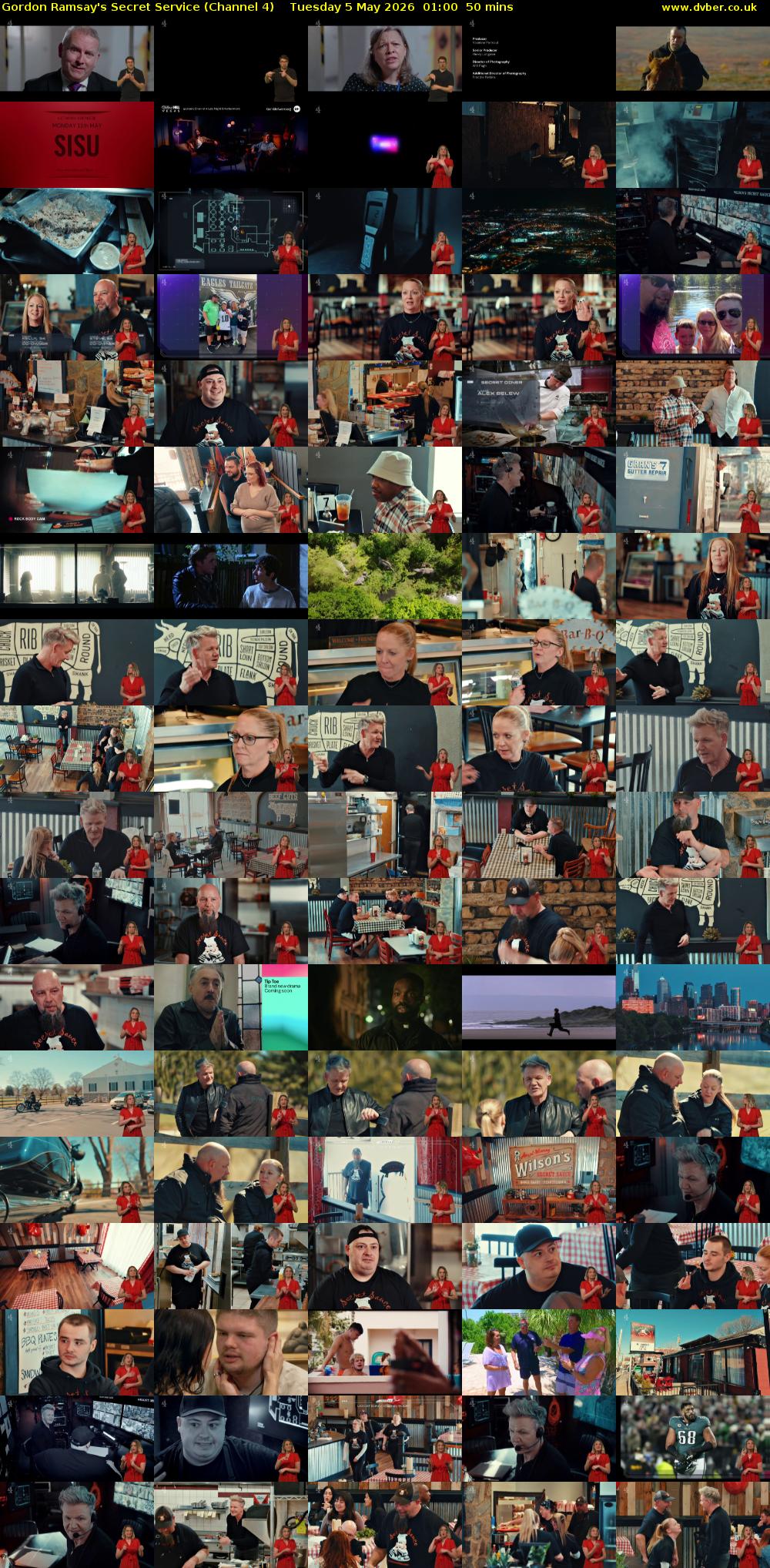 Gordon Ramsay's Secret Service (Channel 4) Tuesday 5 May 2026 01:00 - 01:50